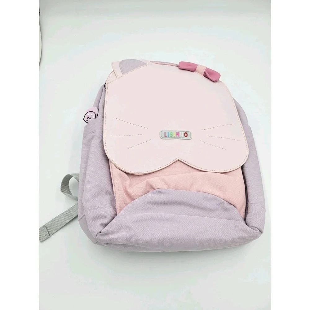 Lisinuo Pink/ Purple Kitty Cat Backpack School Gift - NWT